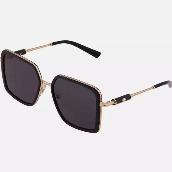 NEW Versace Dark Grey Square Ladies Sunglasses